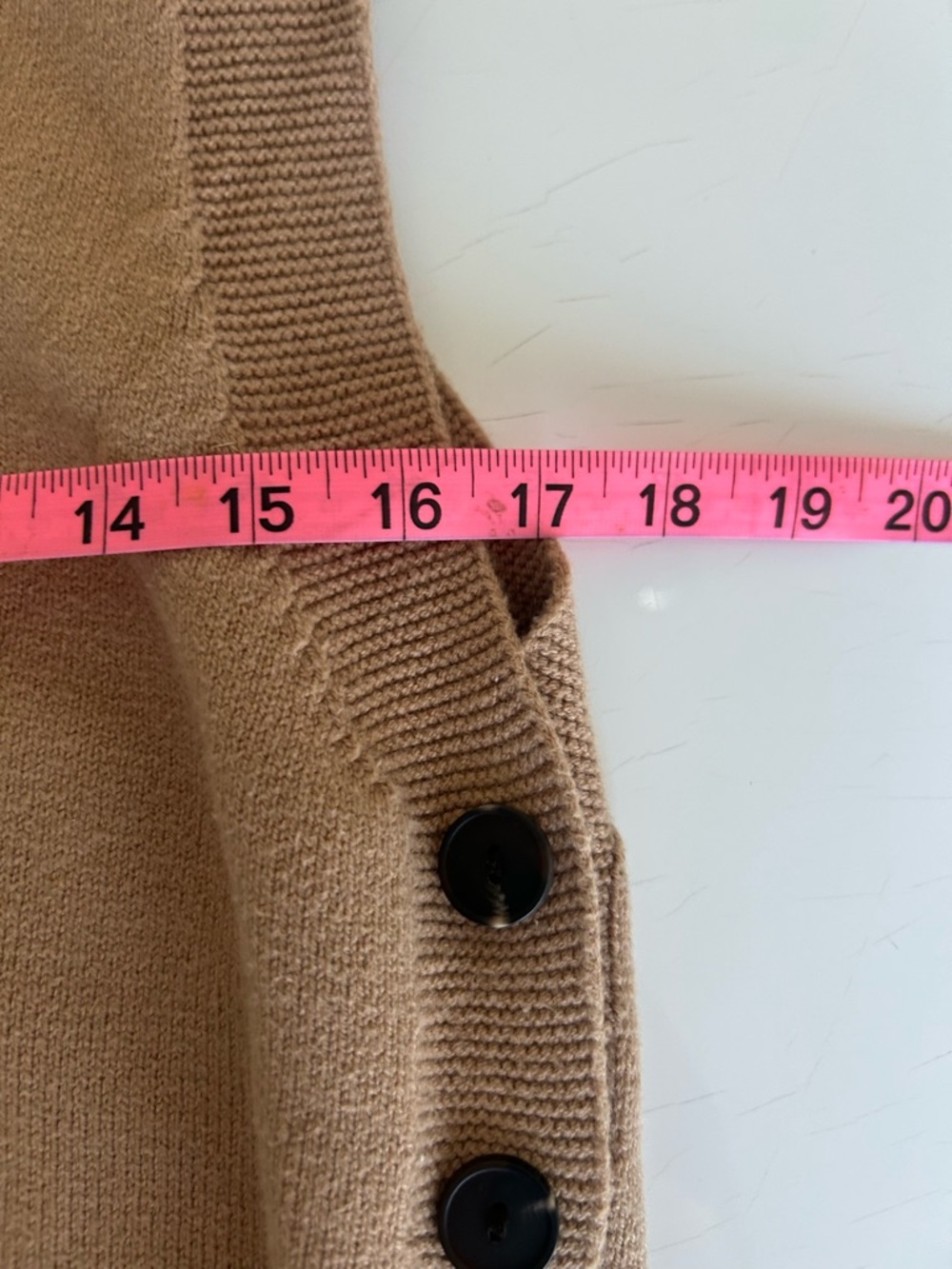 J. Jill XS Petite Camel Tan Sleeveless Sweater Vest V-Neck Button Side Knit Top - Picture 5 of 6